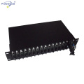 Card type Gigabit Rack Chassis Netlink Bidi 20km Sc Fiber Ethernet Card Media Converter single mode 20-80km distance reach